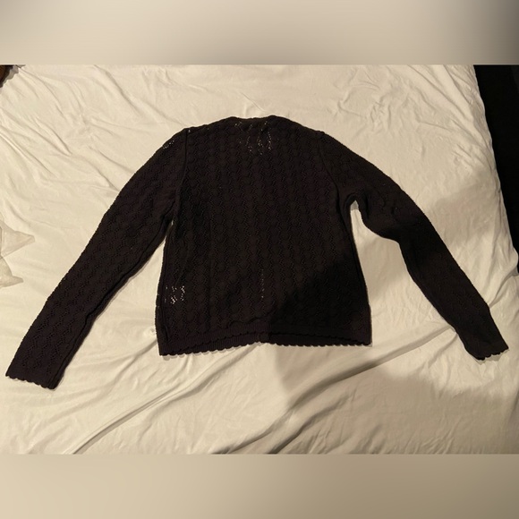 NWT Uniqlo Ines de la Fressange Black Lace Knit Cardigan XS - Picture 3 of 3